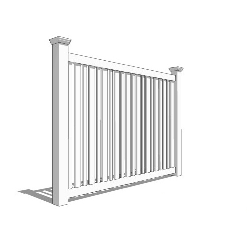 CAD Drawings BIM Models CertainTeed Fence, Rail and Deck Systems Countess Vinyl Fencing